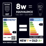 LED lamps with E27 warm white socket 810lm - Image 3