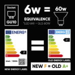10 x LED lampen met GU10 warmwitte lamphouder 480lm - 3000K - Afbeelding 5