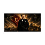 Tableau Horizontal Plexiglas – Mustafa Kemal Atatürk - white background