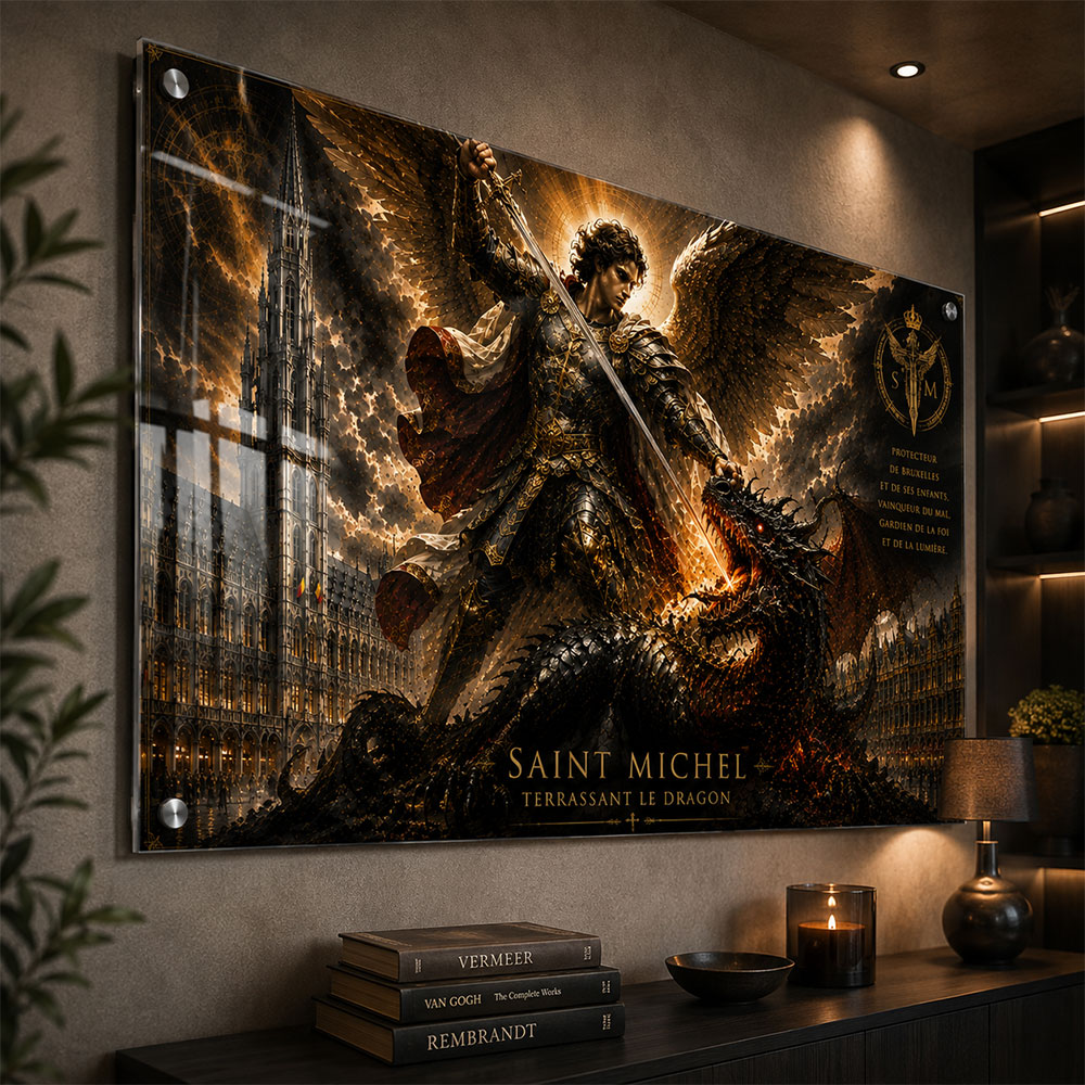 Tableau-Horizontal-Plexiglas-–-Saint-Michel-Archange-Dragon-gros-plan
