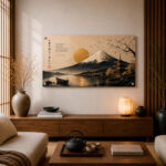 Tableau-Japonais-Plexiglas-Mont-Fuji-Sakura