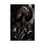 Tableau-Vertical-Plexiglas-–-Femme-Africaine-Noir-&-Blanc-white-background